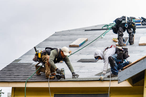 Professional Gutter Installation technician working in Maytown, PA
